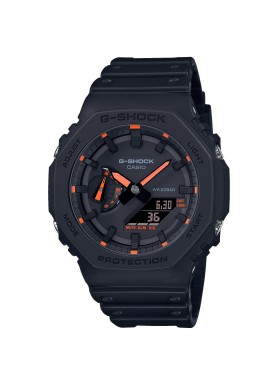 Orologio Casio G-SHOCK GA-2100-1A4ER nero con dettagli arancioni