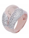 Anello intrecciato Bronzallure Altissima WSBZ00777WR con pavé chiaro