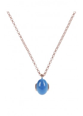 Collana Bronzallure Alba con pendente ovale, variante azzurra esemplificativa