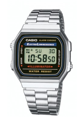 Orologio Casio Vintage digitale argentato A168WA-1YES