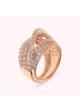 Anello Fascione Rosè di...