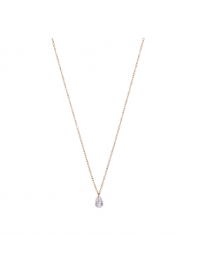 Collana Alisia Clémence dorata con zircone a goccia AL4832