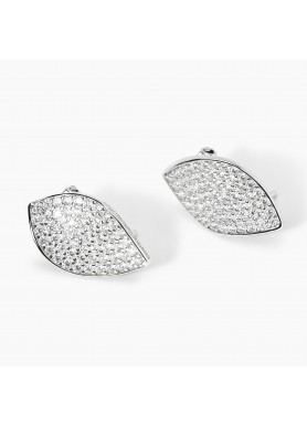 Orecchini Foglia Pave'  in...