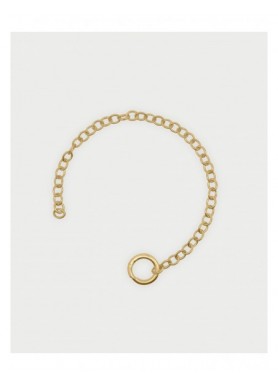 Bracciale Rue des Mille Charm Bar Rolò Chain con cerchio dorato