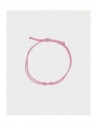 Bracciale Rue des Mille Charm Bar Soft Cord con cordino rosa pastello