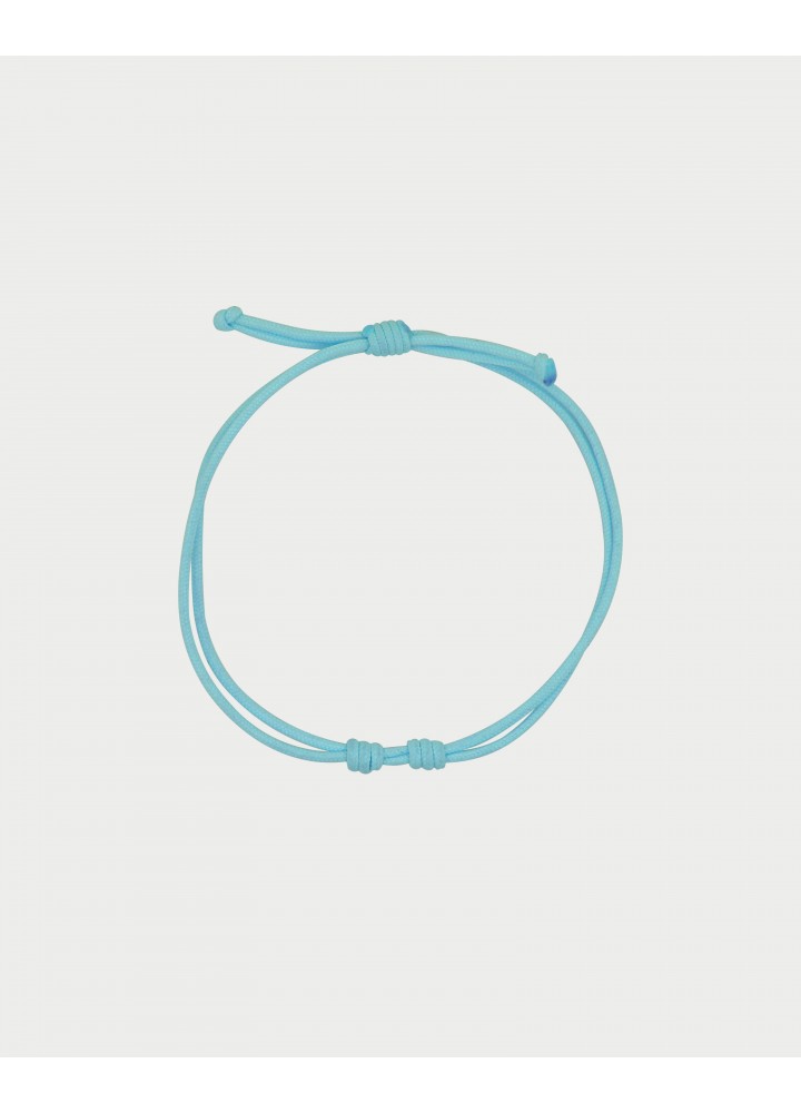 Bracciale Rue des Mille Charm Bar Soft Cord con cordino turchese