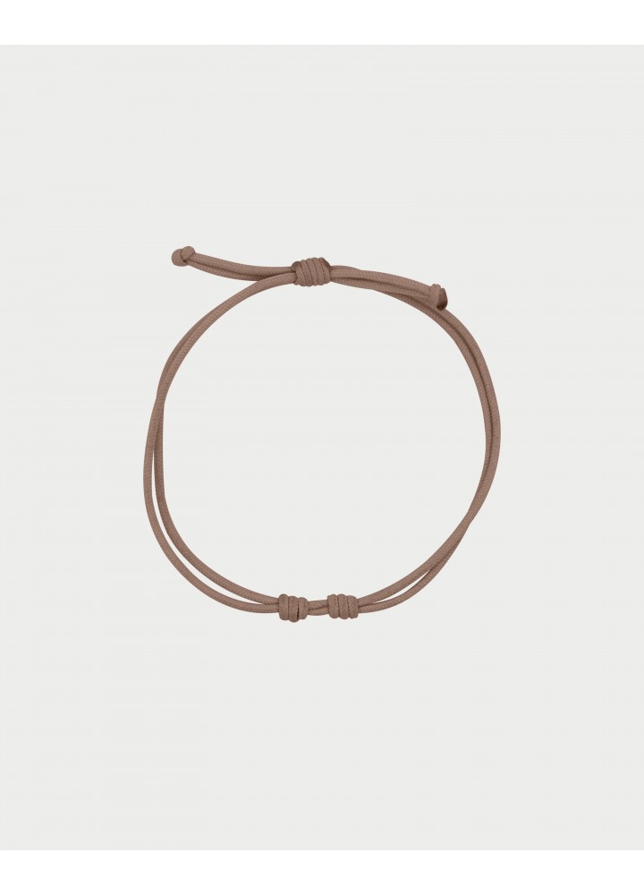 Bracciale Rue des Mille Charm Bar Soft Cord con cordino fango