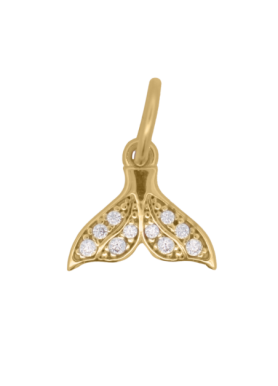 Charm Rue des Mille CharmBar Coda di Sirena dorata con zirconi — CB-LCN 109