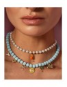 Charm Rue des Mille CharmBar Coda di Sirena dorata con zirconi — esempio di abbinamento; gli altri gioielli sono esclusi