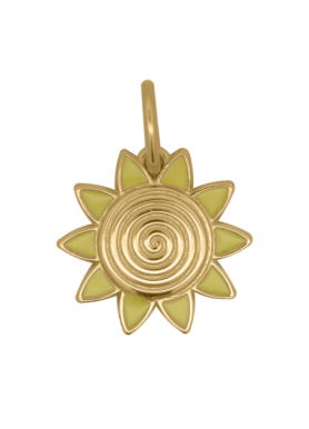 Charm Rue des Mille CharmBar Sole dorato con smalto giallo — CB-LCN 112