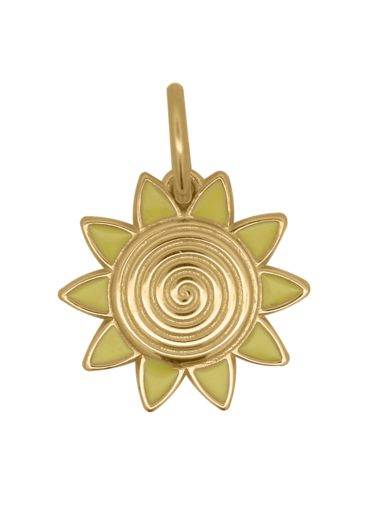 Charm Rue des Mille CharmBar Sole dorato con smalto giallo — CB-LCN 112