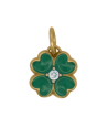 Charm Rue des Mille CharmBar Quadrifoglio dorato con smalto verde — CB-LCN 114