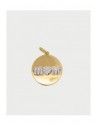 Charm Rue des Mille CharmBar Medaglia Circle XL MOM dorata con zirconi — CB-LCN 115