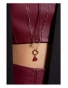 Charm Rue des Mille CharmBar Bamboo Corallo Drop, CB-LCN 54. Esempio di abbinamento: basi e altri gioielli non inclusi.