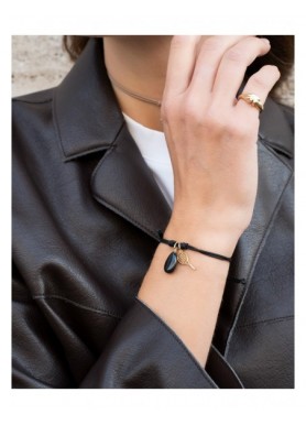 Charm Rue des Mille CharmBar Goccia Giada Black, CB-LCN 64. Esempio di abbinamento: basi e altri gioielli non inclusi.