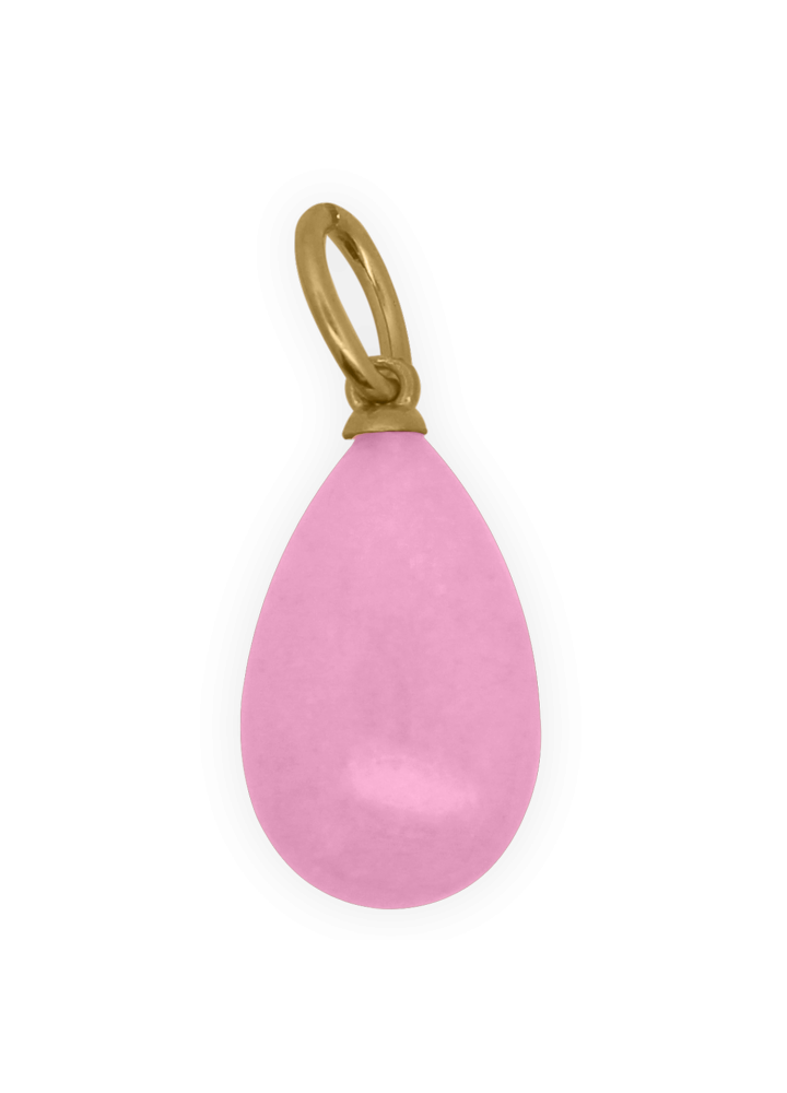 Charm Rue des Mille CharmBar Goccia Giada Pink rosa e dorata — CB-LCN 67