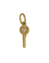 Charm Rue des Mille CharmBar Chiave dorata con zirconi — CB-LCN 78