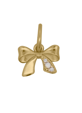 Charm Rue des Mille CharmBar Fiocco dorato con zirconi — CB-LCN 79