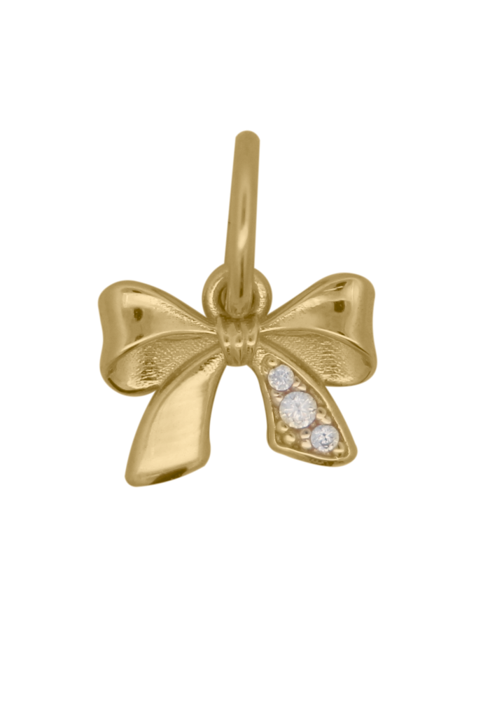 Charm Rue des Mille CharmBar Fiocco dorato con zirconi — CB-LCN 79