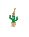 Charm Rue des Mille CharmBar Cactus dorato smaltato con zirconi rosa — CB-LCN 81