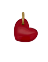 Charm dorato Rue des Mille CharmBar con cuore in cristallo rosso — CB-LCN 86