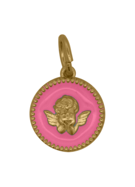Charm Rue des Mille CharmBar Medaglia Angelo rosa — CB-LCN 98