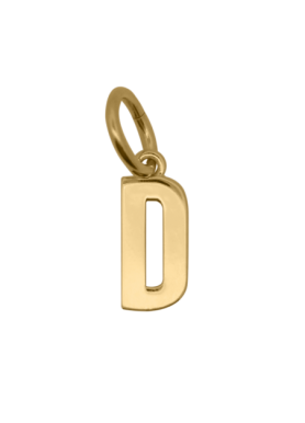 Charm Rue des Mille CharmBar Lettera D dorata — CB-LCN IN D