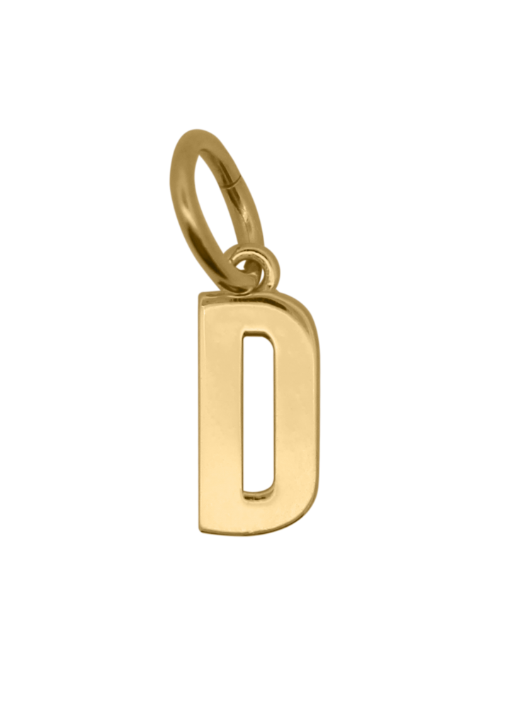 Charm Rue des Mille CharmBar Lettera D dorata — CB-LCN IN D