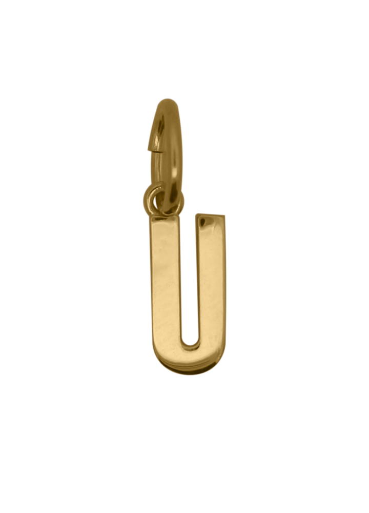 Charm Rue des Mille CharmBar Lettera U dorata — CB-LCN IN U