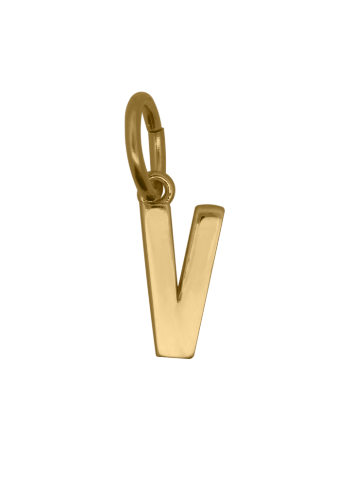 Charm Rue des Mille CharmBar Lettera V dorata — CB-LCN IN V
