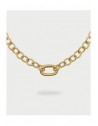 Collana Rue des Mille Charm Bar Rolò Chain dorata con ovale