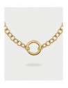 Collana Rue des Mille Charm Bar Rolò Chain dorata con cerchio