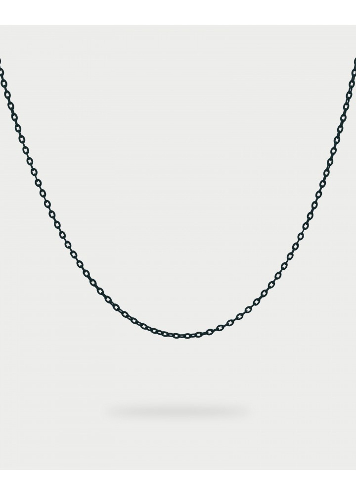 Collana Rue des Mille Charm Bar Chain smaltata nera