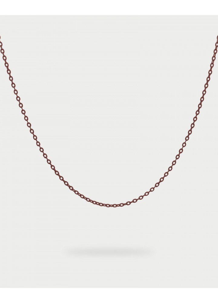 Collana Rue des Mille Charm Bar Chain smaltata marrone