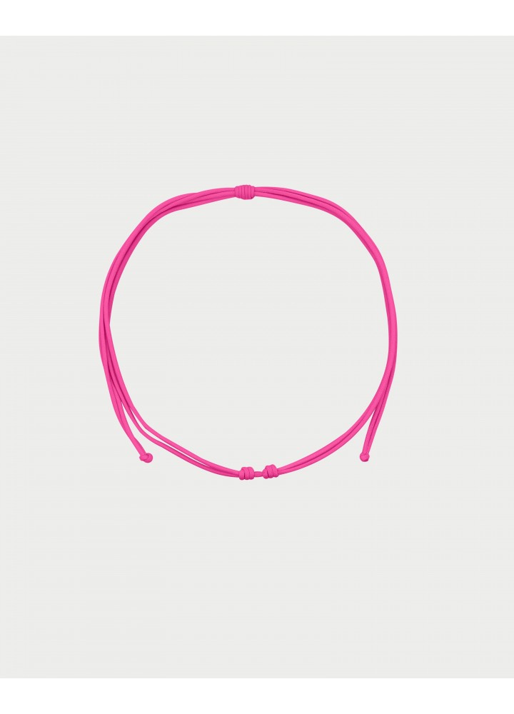 Girocollo Rue des Mille Charm Bar Soft Cord con cordino fucsia