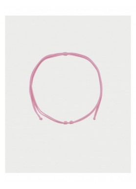 Girocollo Rue des Mille Charm Bar Soft Cord con cordino rosa pastello