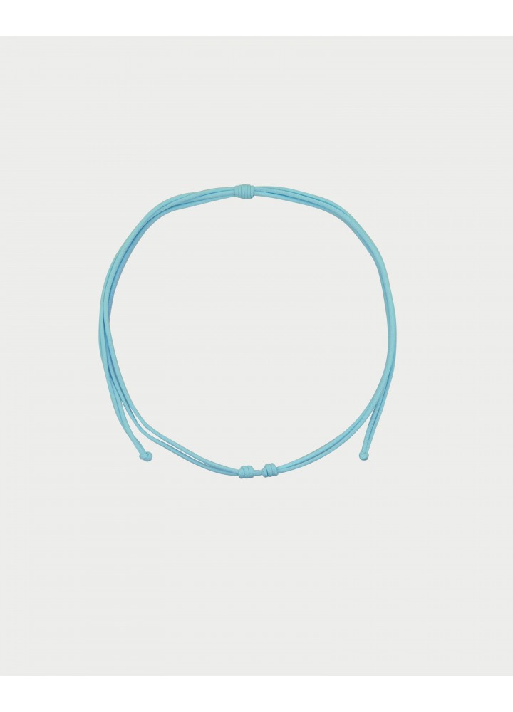 Girocollo Rue des Mille Charm Bar Soft Cord con cordino turchese