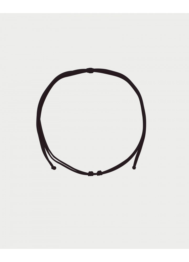 Girocollo Rue des Mille Charm Bar Soft Cord con cordino nero
