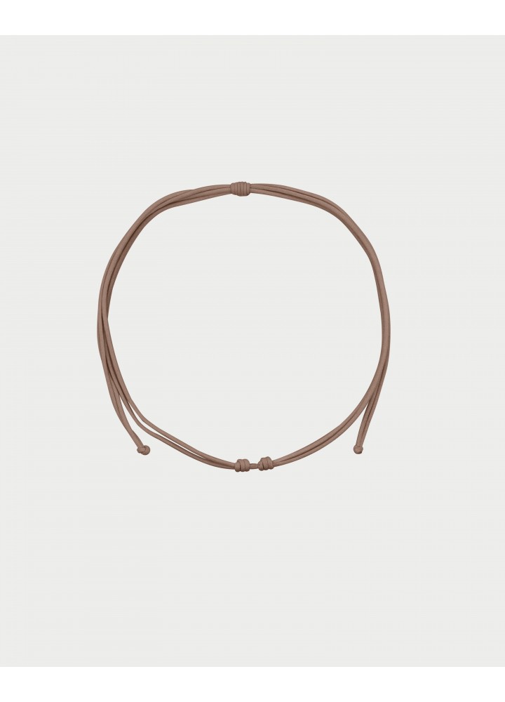 Girocollo Rue des Mille Charm Bar Soft Cord con cordino fango