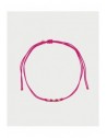 Girocollo Rue des Mille Charm Bar Soft Cord fucsia con rondelle dorate