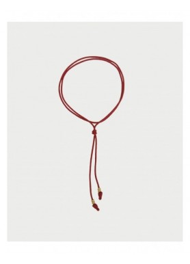 Collana Rue des Mille Charm Bar Soft Cord Cravatta bordeaux