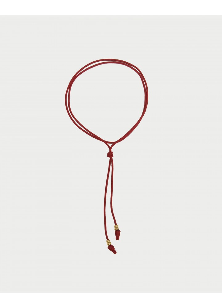 Collana Rue des Mille Charm Bar Soft Cord Cravatta bordeaux
