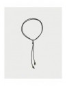 Collana Rue des Mille Charm Bar Soft Cord Cravatta con cordino nero