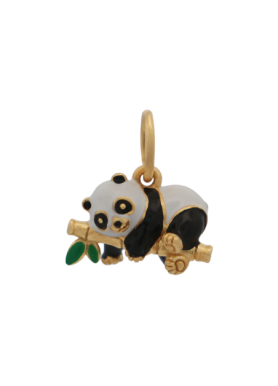 Charm Rue des Mille CharmBar Panda dorato smaltato — CB-LCN 121