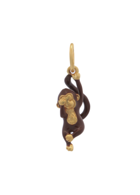 Charm Rue des Mille CharmBar Scimmietta dorata smaltata — CB-LCN 122