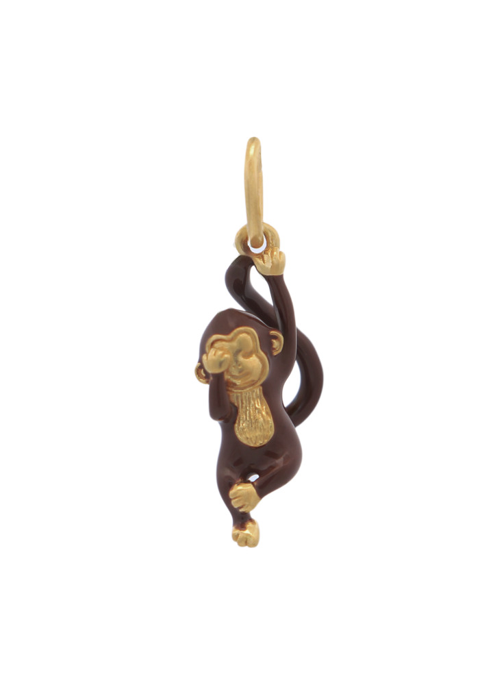 Charm Rue des Mille CharmBar Scimmietta dorata smaltata — CB-LCN 122