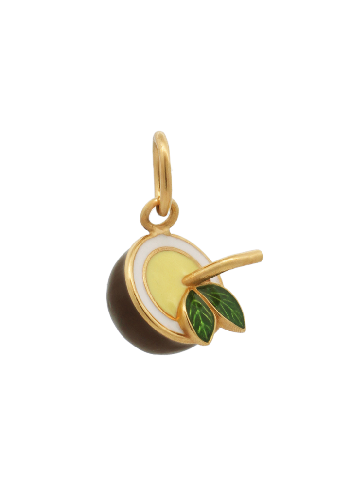 Charm Rue des Mille CharmBar Noce di Cocco dorata smaltata — CB-LCN 123
