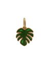 Charm Rue des Mille CharmBar Foglia tropicale dorata smaltata — CB-LCN 124