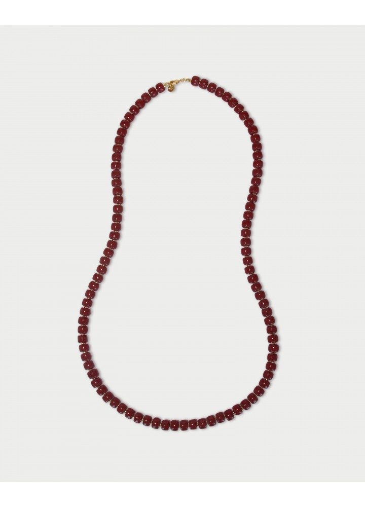 Collana lunga Rue des Mille Charm Bar Ibiza burgundy