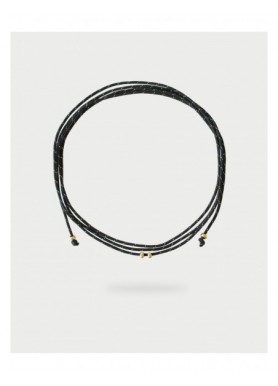 Collana Rue des Mille Charm Bar No Closure con cordino nero